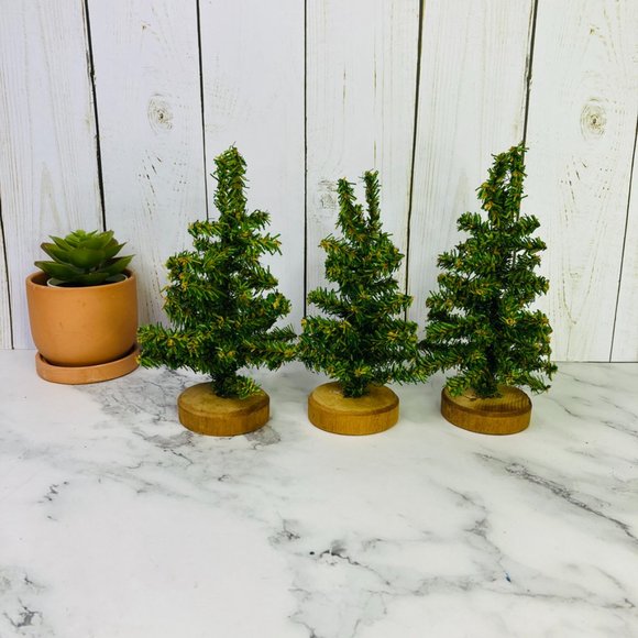 Department 56 Michaels Spruce Pine Trees Wood Base Adjustable Size 7" 10" 12" - Picture 1 of 15